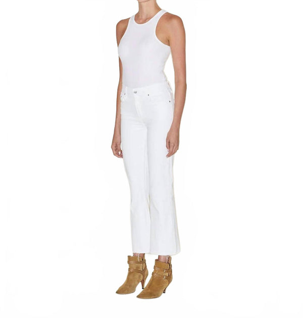 Le Jean Bella Crop Flare White 30 3