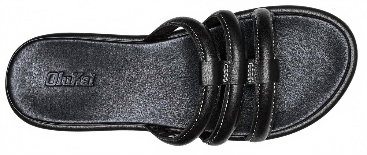 OluKai Tiare Slide Sandal Black US 7 3