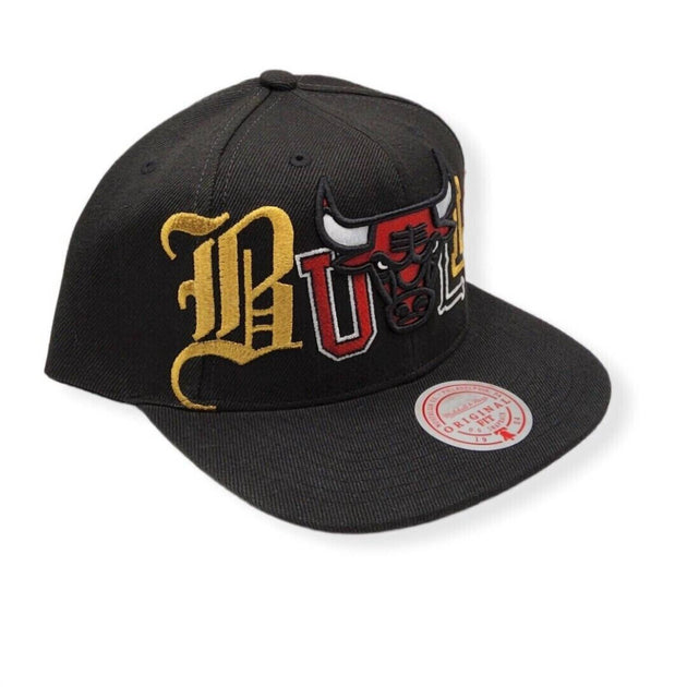 Mitchell & Ness NBA Chicago Bulls Hype Type Snapback Cap Black One Size 2