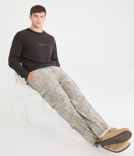 Aeropostale Forest Camo Baggy Cargo Pants Grey XL 3