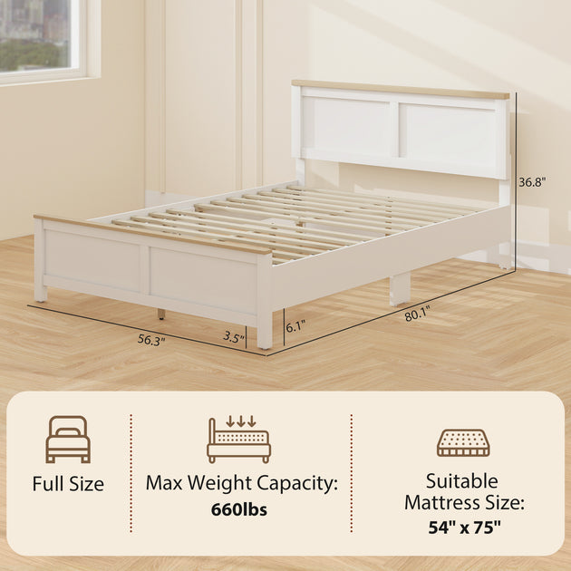 Hivvago Full Bed Frame White 4