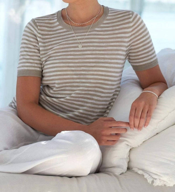FOIL Why Knot Stripe Top Grey XLarge 2