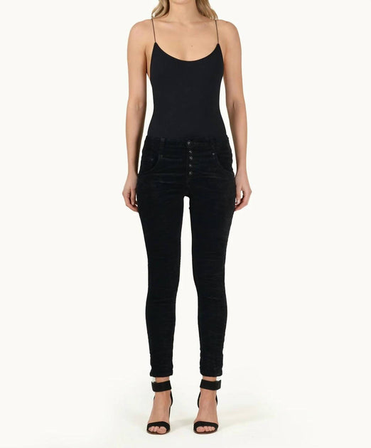 Bianco Baby Cord Open Hem Jeans Black 25 3
