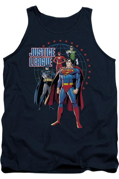 Gildan Justice League Protectors Tank Top Blue Large 2