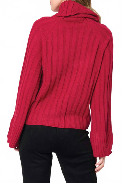  Sanctuary It's Cold Outside Cowl Neck Sweater Red Medium 4