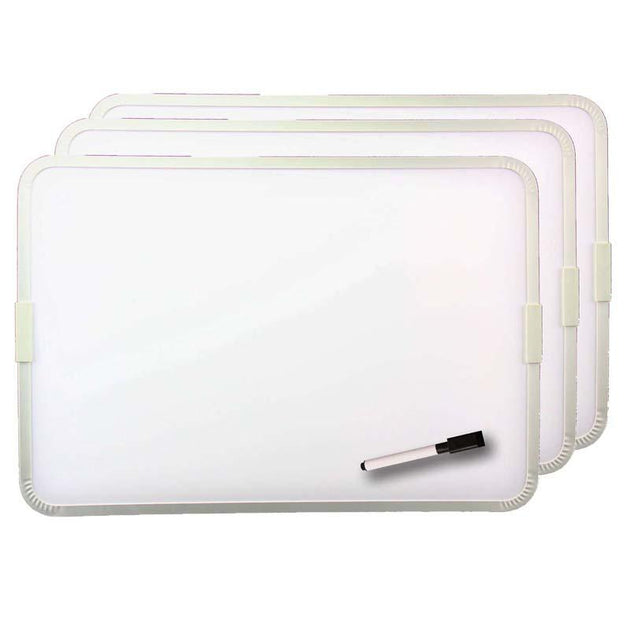 Flipside Products Magnetisches Whiteboard Aluminium Silber 12x17.5 Zoll 3er Pack 3