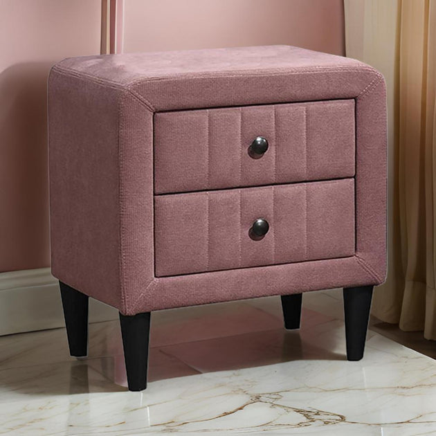 Hivvago Rheo Nightstand Blush Pink 2