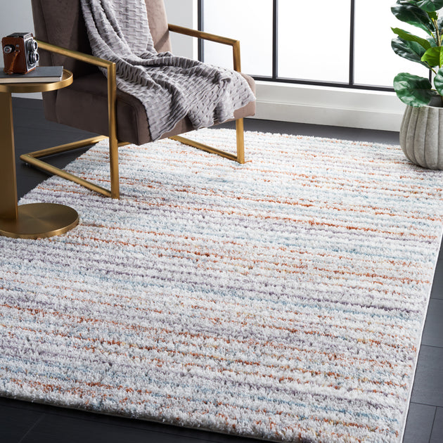 Safavieh Berber Shag Teppich, Blau Rost / Elfenbein 2