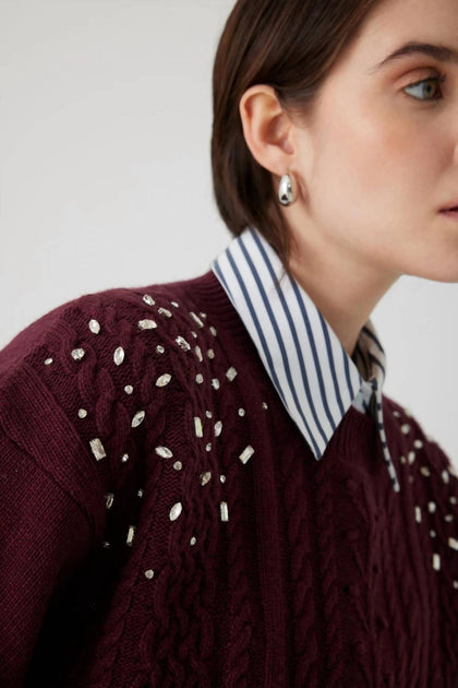 EXQUISE Araylia Sweater Red S 4