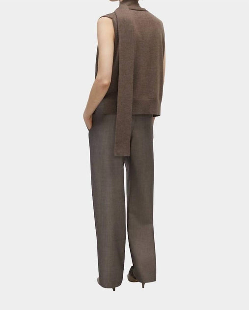 Cordera Merino Wool Lace Waistcoat Brown One Size 3
