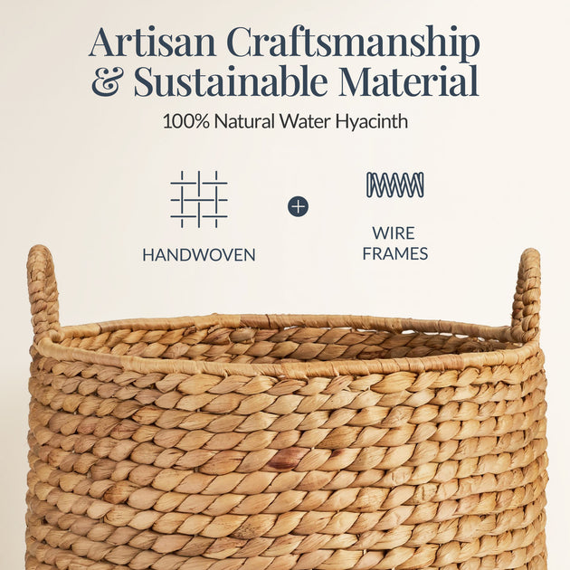 Best Choice Products 2-Piece Round Nesting Baskets Natural 4