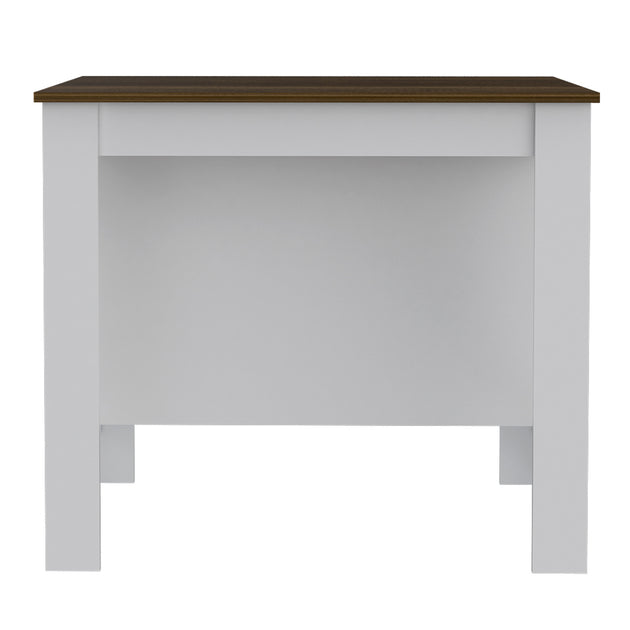 Hivvago Kitchen Island White and Caramel 2