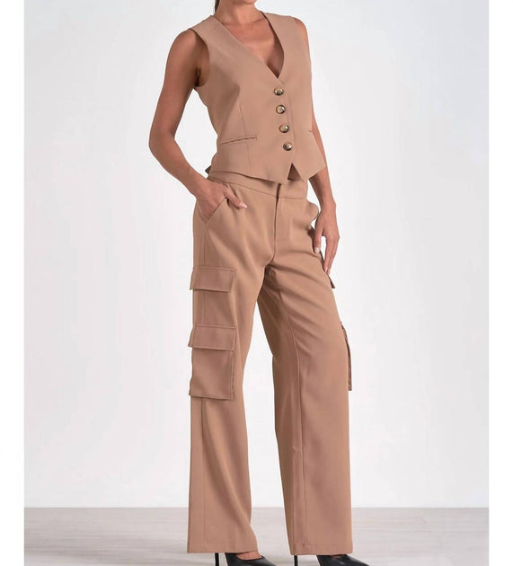 ELAN Tailored Vest Pink Medium 4