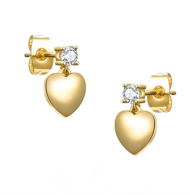 GigiGirl Heart Dangle Earrings Silver One Size 3