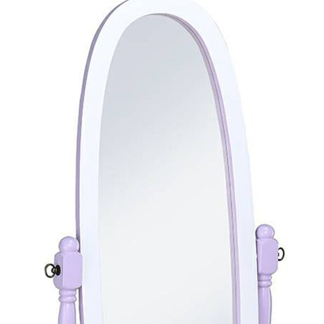 Hivvago Oval Cheval Standing Mirror Purple 4