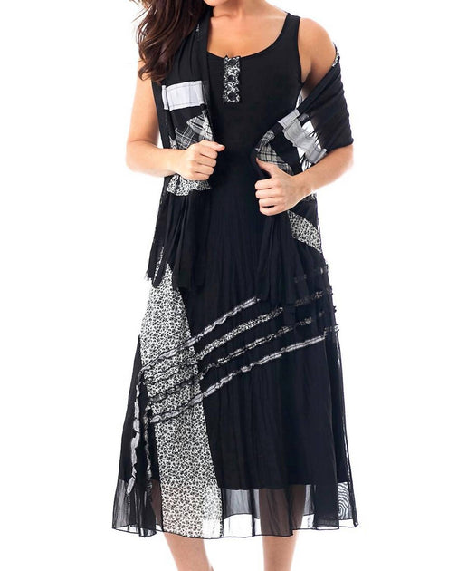 Angel Button Pattern Maxi Dress Black XSmall 2