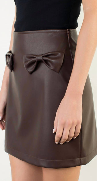 THML Bow Skirt Black Small 4