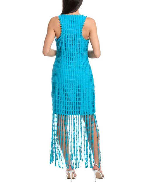 SIMKHAI Janette Midi Dress Blue US 4 3