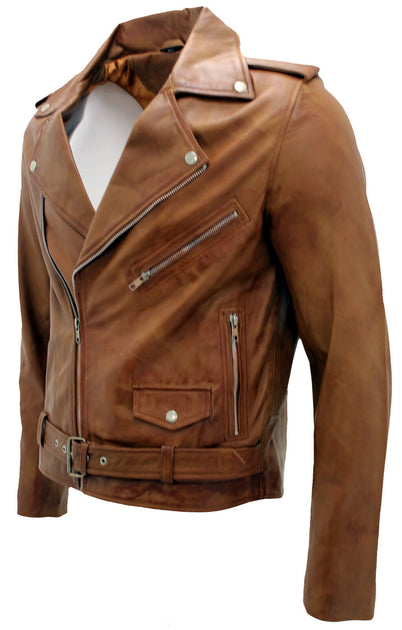 Infinity Classic Brando Leather Biker Jacket Black 4XLarge 3