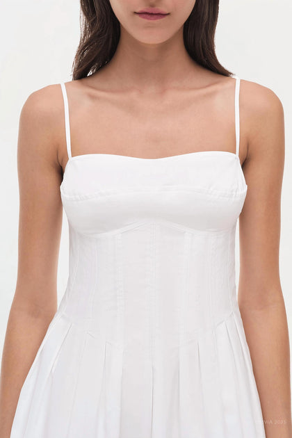 SIMKHAI Kitt Cotton Mini Dress White US 4 4