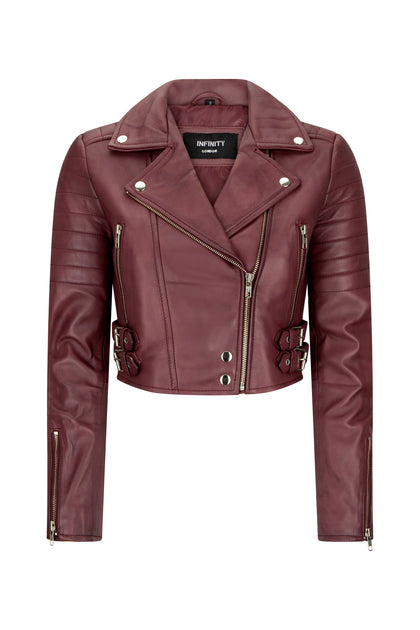 TruClothing Cross Zip Biker Leather Jacket Multi XL 2