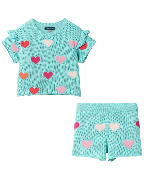 Andy & Evan 2pc Crochet Set Blue US 5 3
