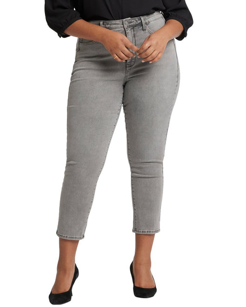 NYDJ Plus Sheri Islandpines Slim Jeans Grau US 28 2