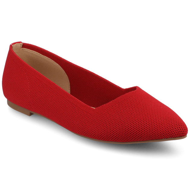 Journee Collection Minnah Knit Flats Blue US 7.5 2