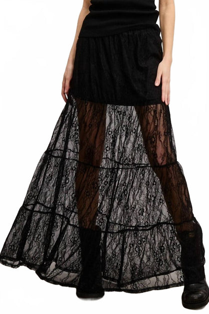 Mimosa Edge Of Glory Lace Skirt Black Medium 2