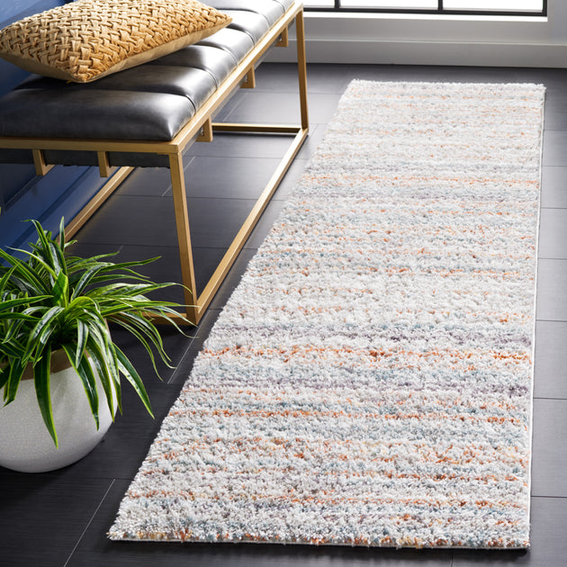 Safavieh Berber Shag Teppich, Blau Rost / Elfenbein 3