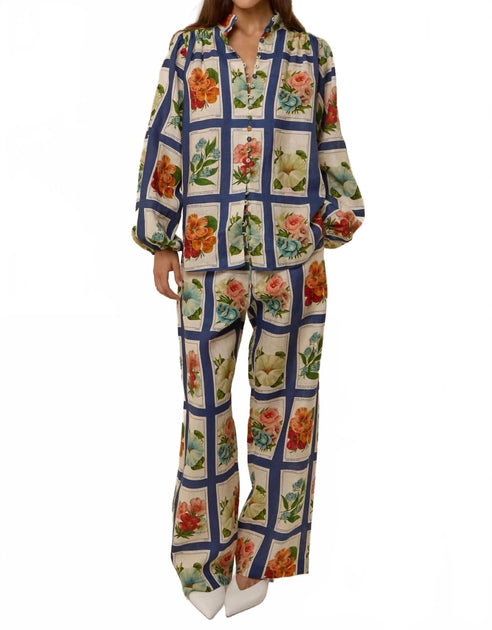 Palm Hallie Linen Pants Multi US 8 2