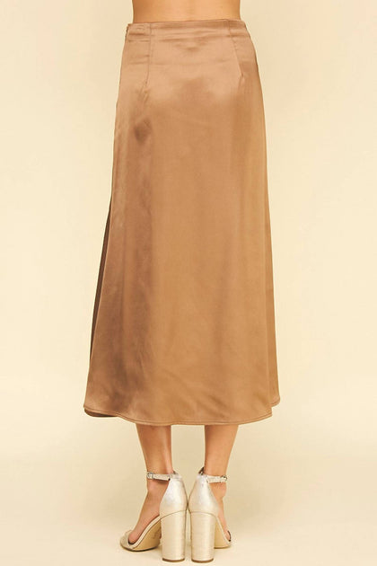 PINCH Paris Midi Skirt Brown Medium 4