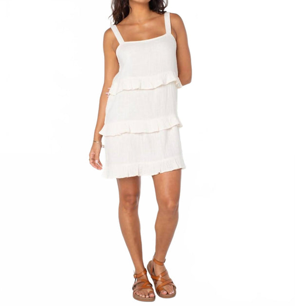 Roxy Soft Sand Mini Dress White Small 3