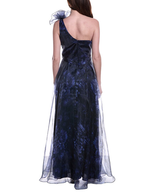 Rene Ruiz Jacquard Ball Gown Navy US 10 3