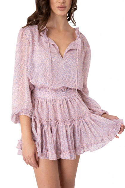 Sincerely Ours Animal Print Dress Pink Small 2