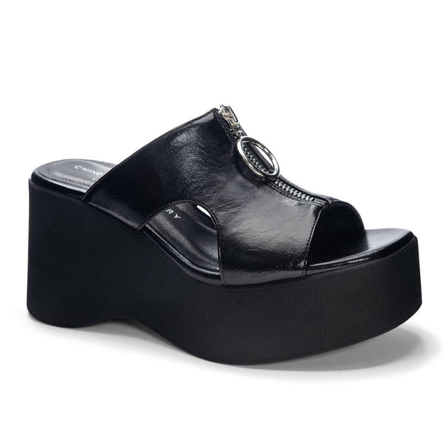 Chinese Laundry Taysha Platform Slide Sandals Black US 10 3
