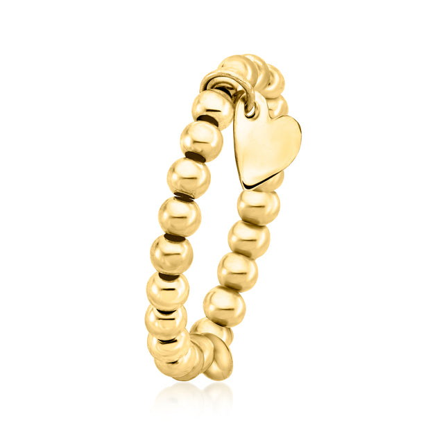 Ross-Simons RS Pure Bead Stretch Ring Yellow Gold US 5 4