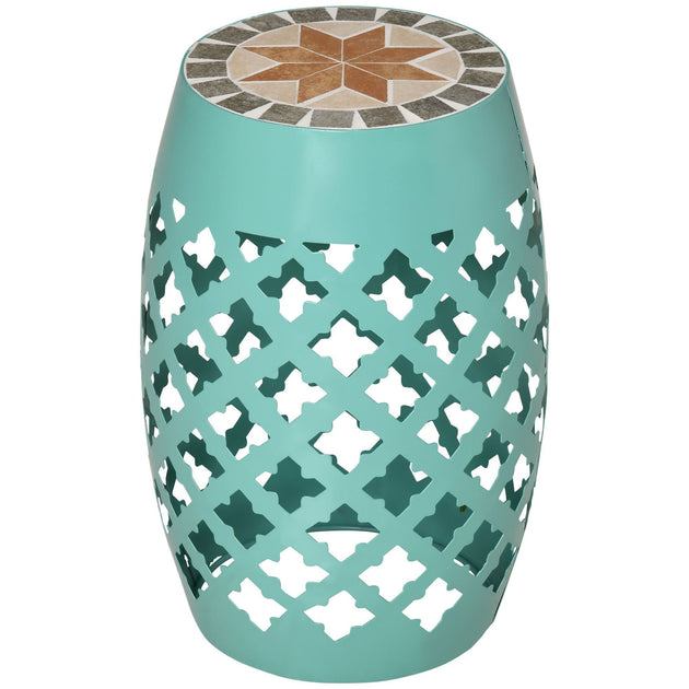 ERUULE Round Side Table Blue 2