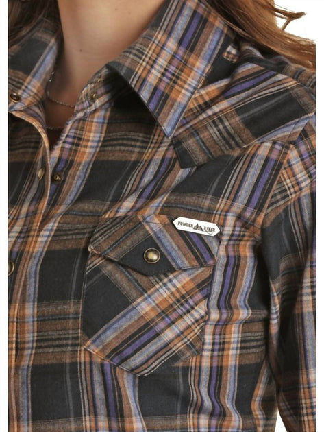 Powder River Brushed Cotton Snap Shirt Black XXL 3