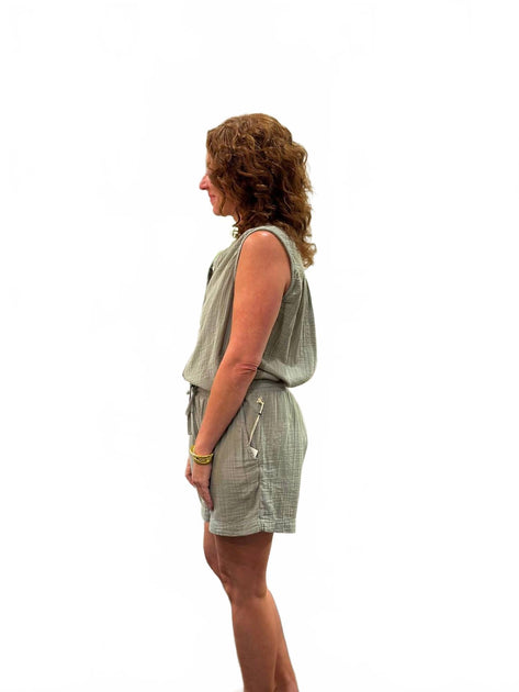 Dylan Gauze Drawstring Short Green XSmall 3