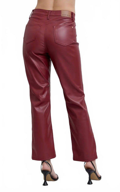 Judy Blue Straight Leg Pants Red 24 3