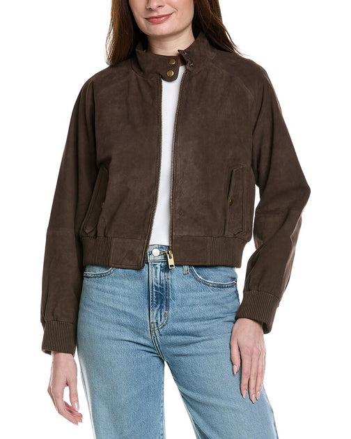 Walter Baker Bowie Suede Jacket Brown Medium 2