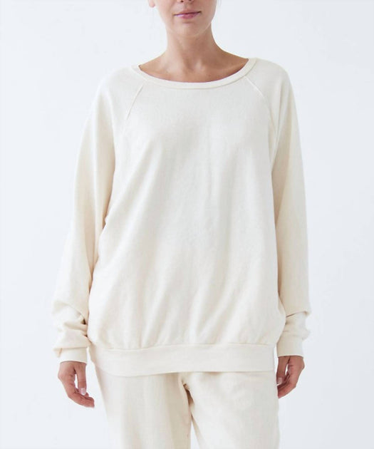 Fabina French Terry Pullover Beige Small 2