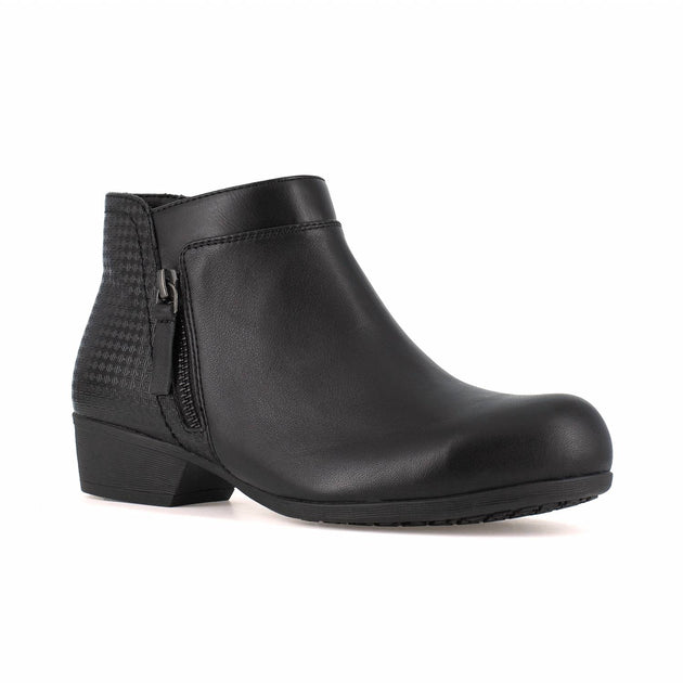 Rockport Carly Work Safety Toe Bootie Black US 6.5 2