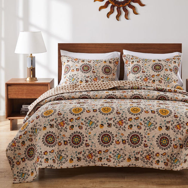 BreeBe Andorra Quilt Set Multicolor Full/Queen 4