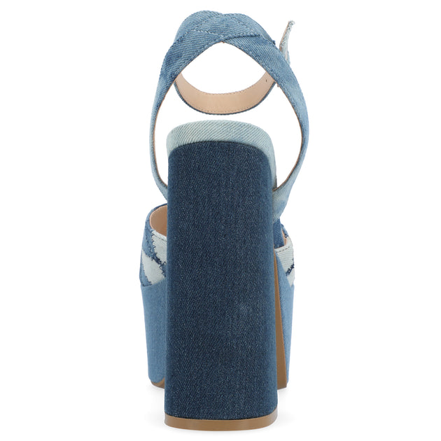Journee Collection Asherby Sandals Blue US 7 4