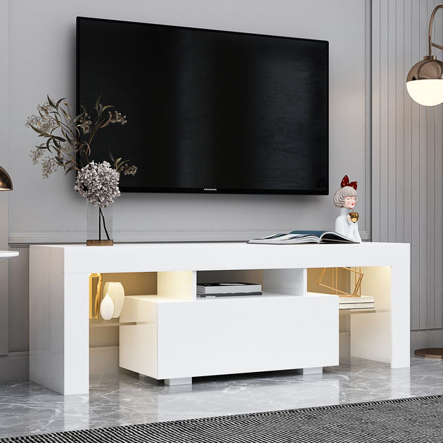 Streamdale Entertainment TV Stand White 3