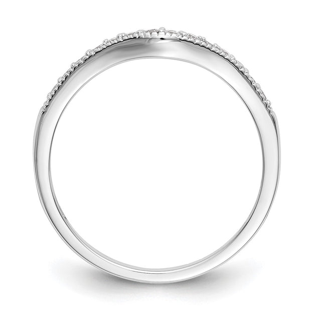Diamond2Deal Wedding Band White Gold US 7 4