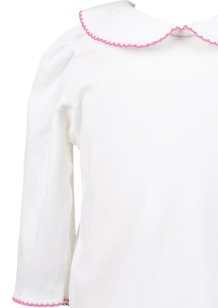The Proper Peony Girl's Knit 3/4 Shirt White US 4T 3