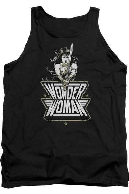 Gildan Batman V Superman Tough Adult Tank Top Black Medium 2